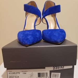 Vince Camuto Blue Suede Heels